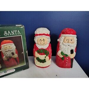 Vintage Cedar Creek Mr. & Mrs. Santa Claus Christmas Figurines Decorations